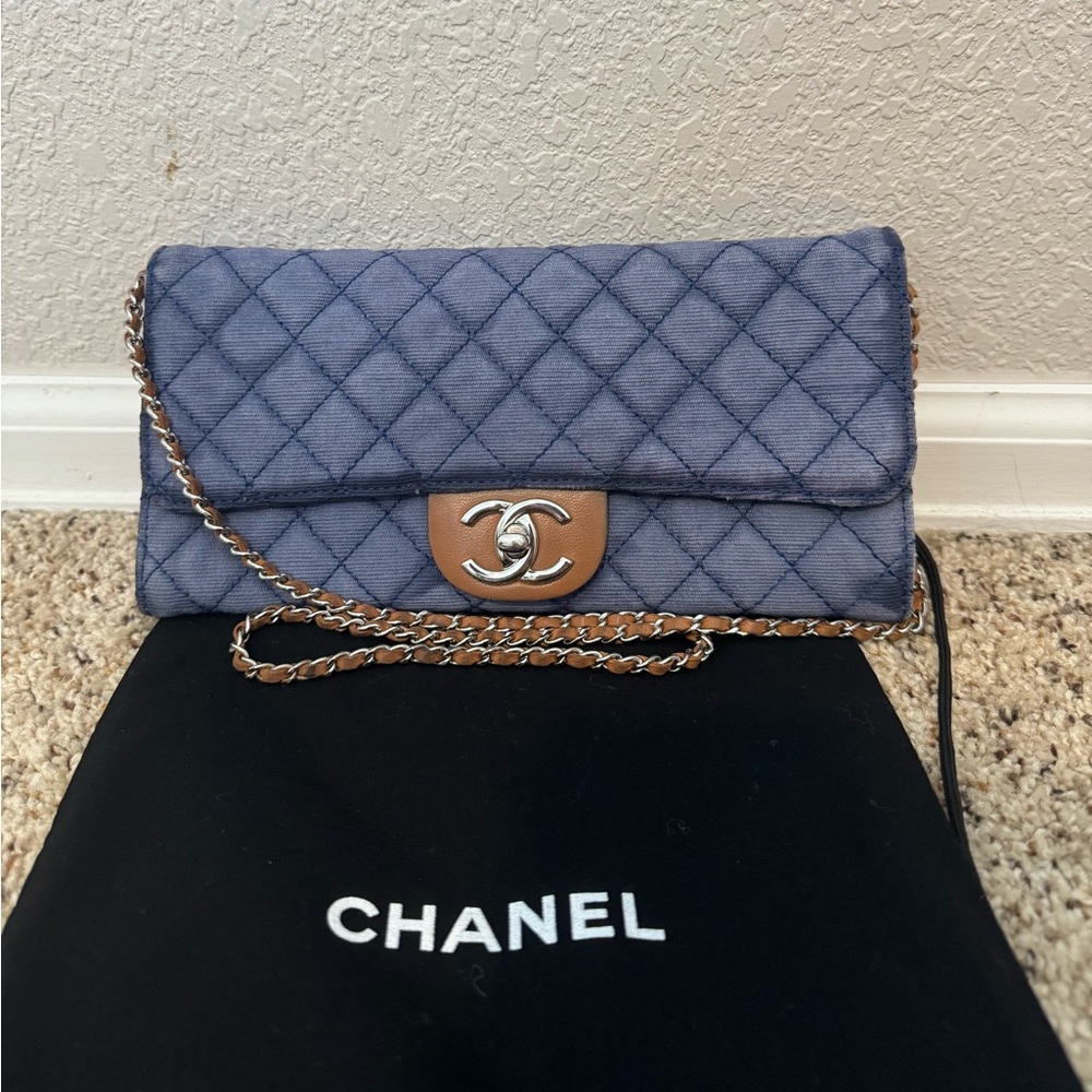 Denim Chanel Wallet on Chain